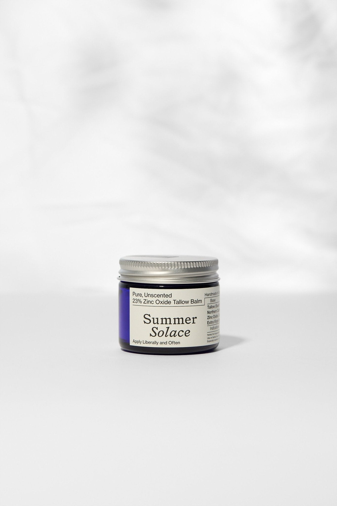 23% Non-Nano Zinc (USP) Tallow Balm | Pure Unscented