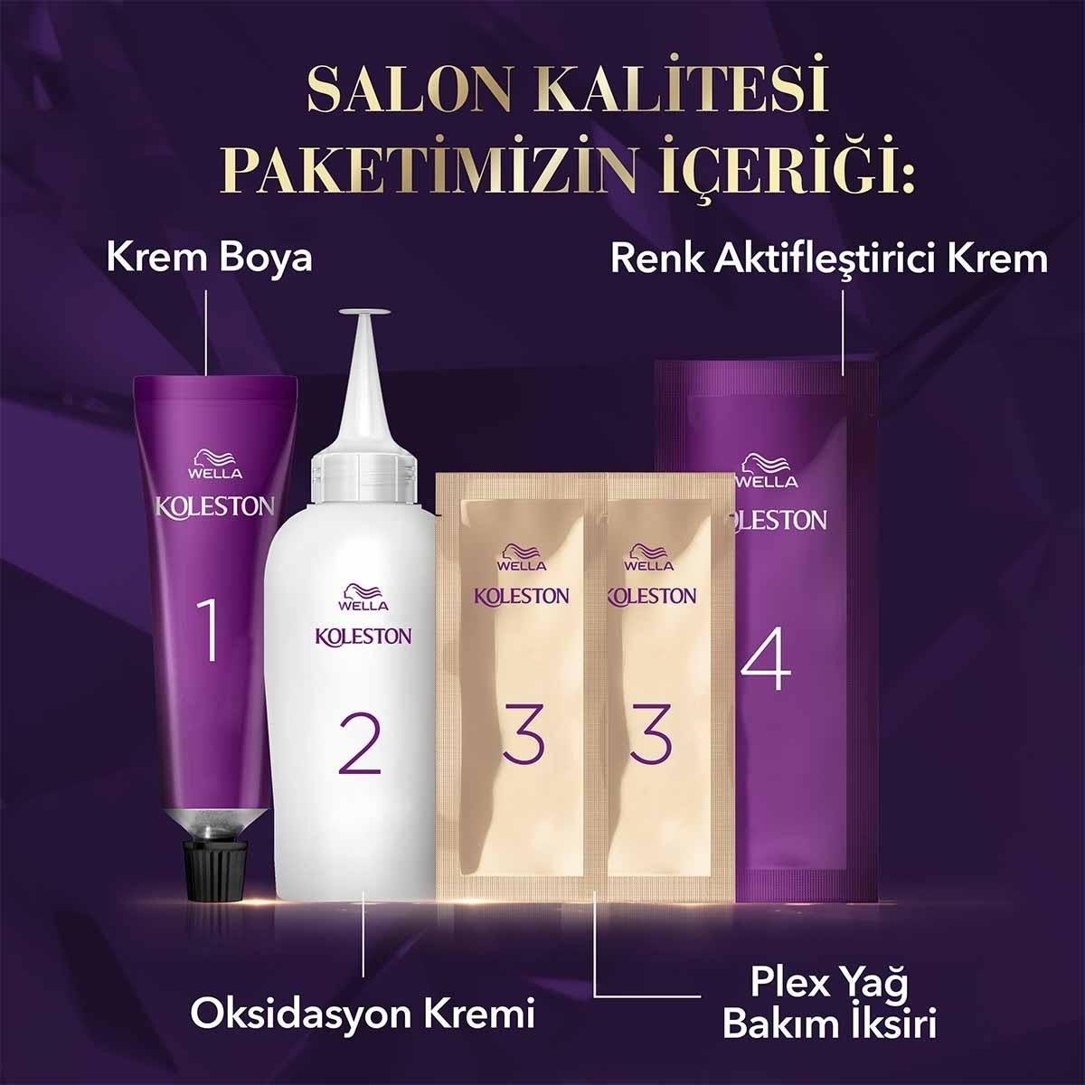 Wella Koleston Supreme 4/0 Kahve Hair Dye: Long Lasting, Intense Color & Gray Hair Coverage with Damage Repair - At Home Hair Color Kit