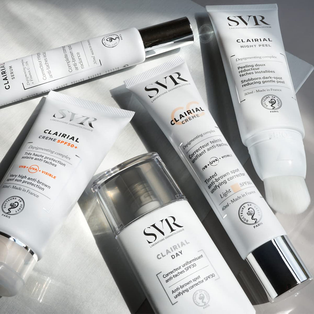 SVR Clairial Anti-Brown Spot Unifying Corrector Cream SPF30 - Hypoallergenic Skincare for Uneven Skin Tone