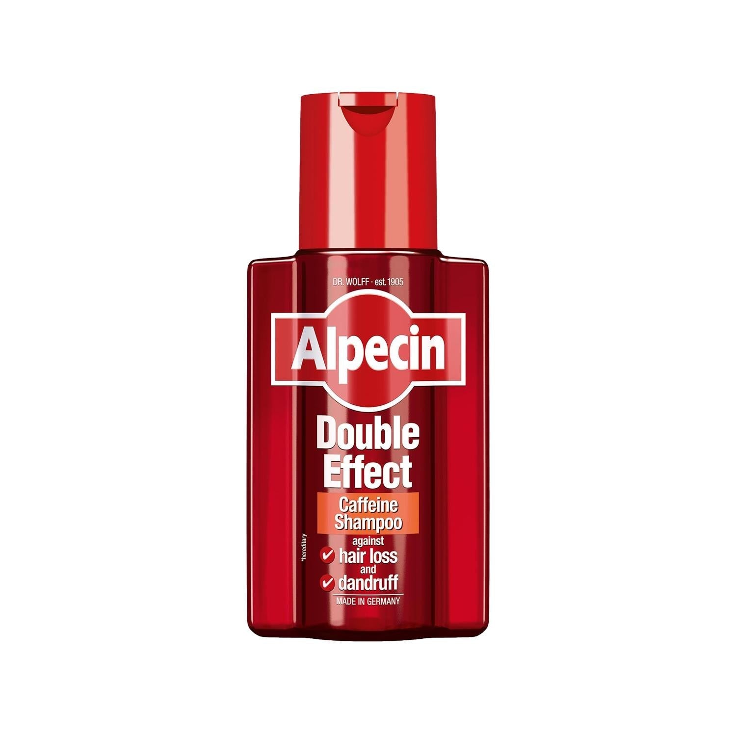 Alpecin Anti-Hair Loss Shampoo with Doppel Effekt Formula - 200ml, Reduces Hair Loss & Dandruff
