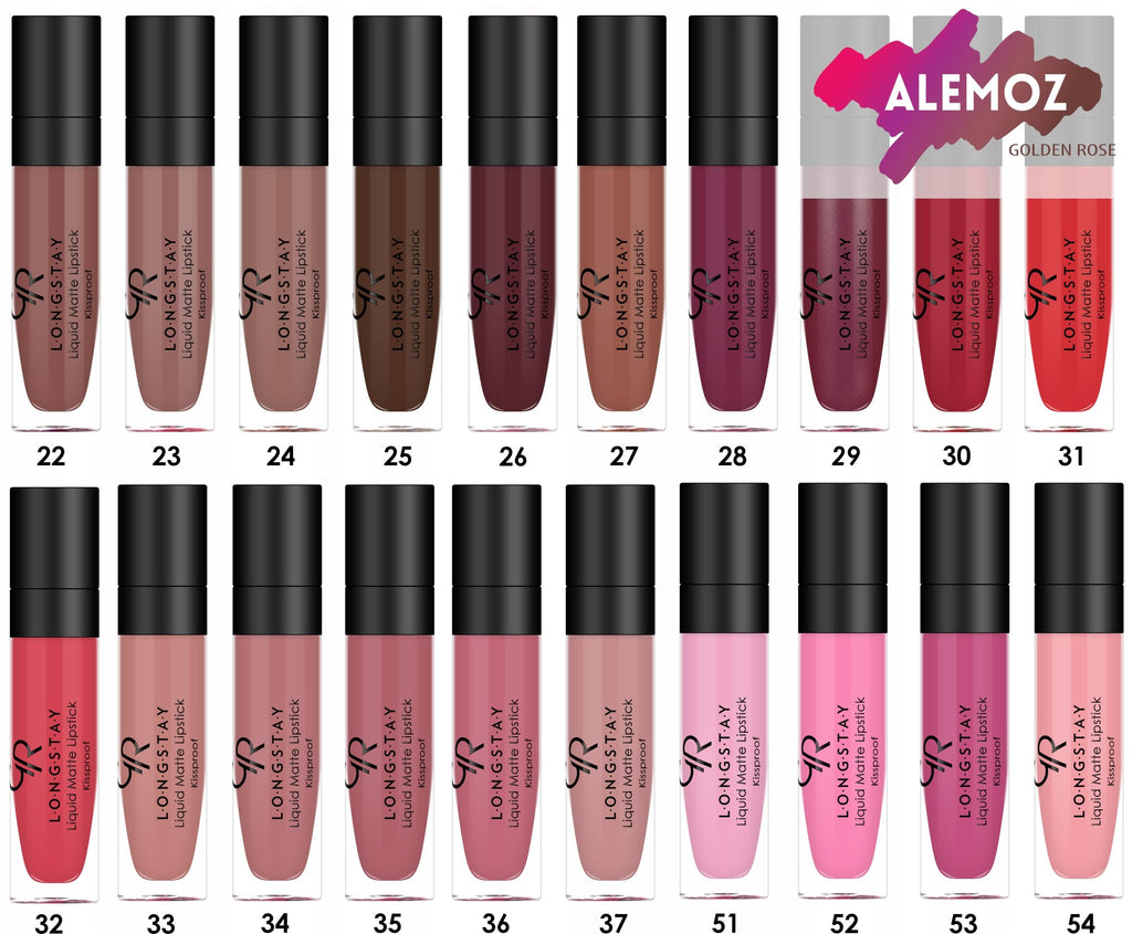 Golden Rose Matte Liquid Lipstick No:01 - Long-Lasting, Non-Drying, Comfortable Wear