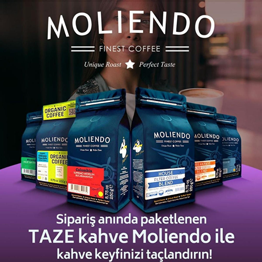 Moliendo Whole Bean Coffee House Blend - Rich Flavor Profile, 1000g