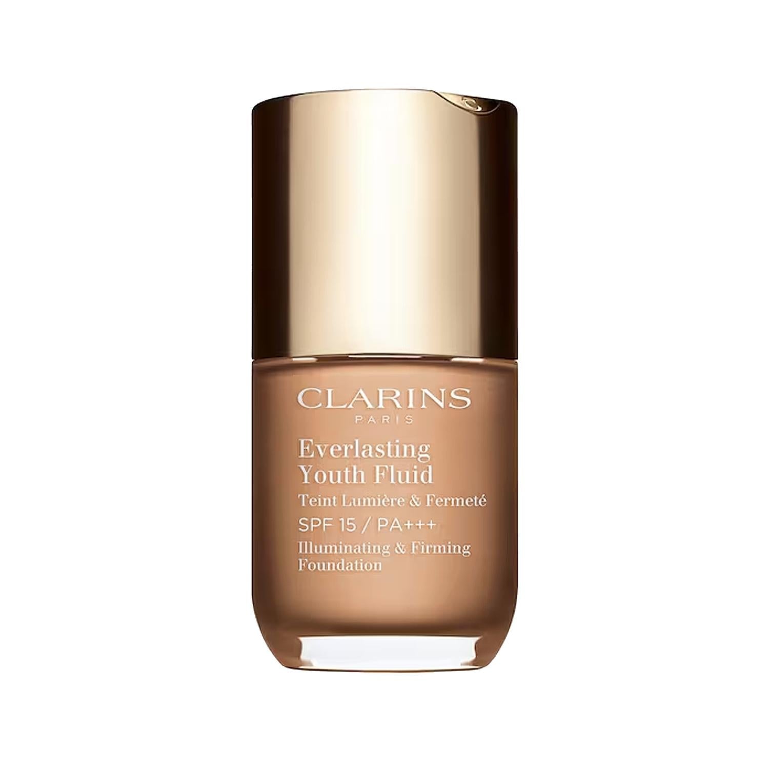 Clarins Everlasting Youth Fluid Foundation - 107 Shade, 30ml - Anti-Aging, Long-Lasting, Flawless Skin Coverage Liquid Foundation