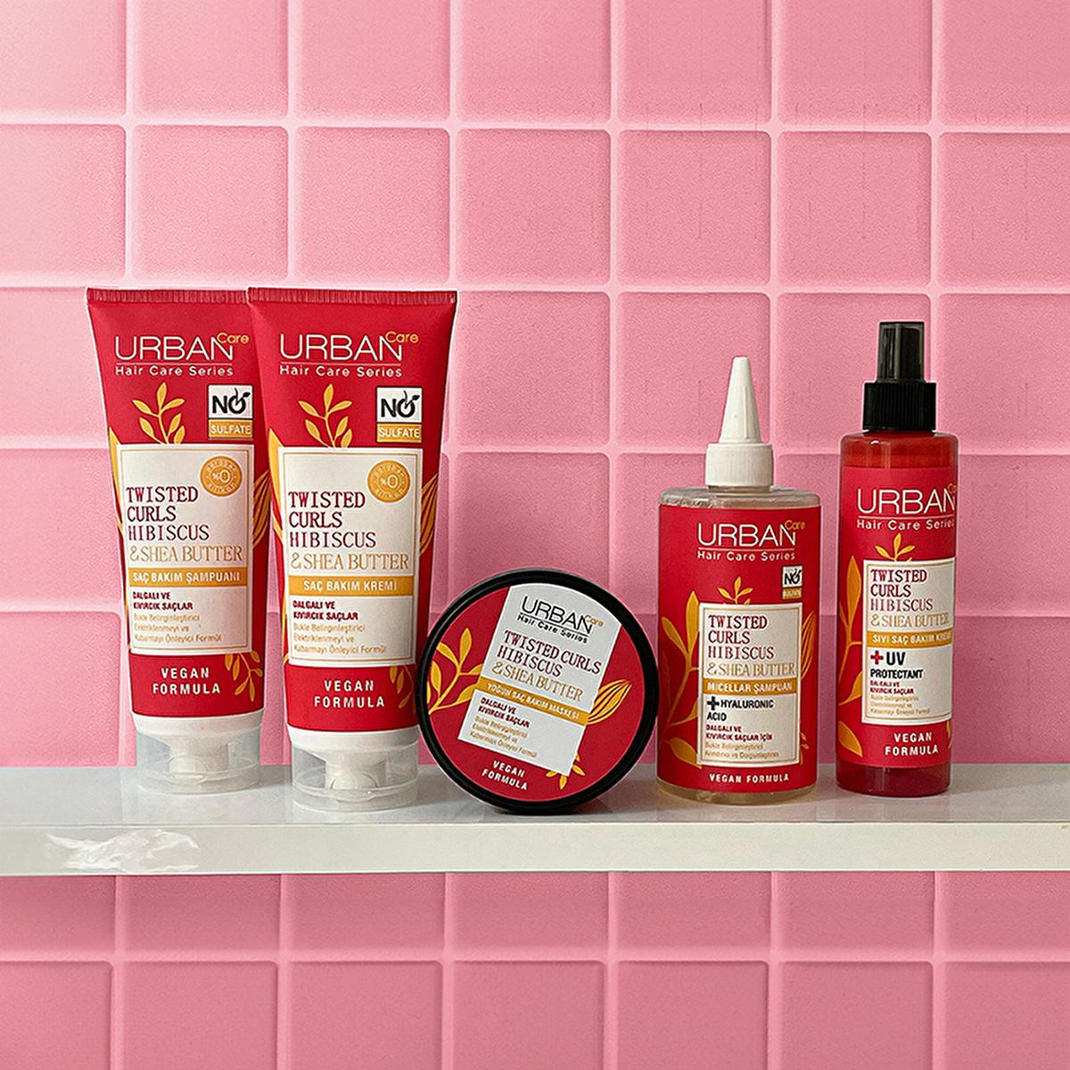 Urban Care Twisted Curls: Hibiscus & Shea Butter Curl Defining Cream - Anti-Frizz, Moisturizing Hair Care for Wavy & Curly Hair
