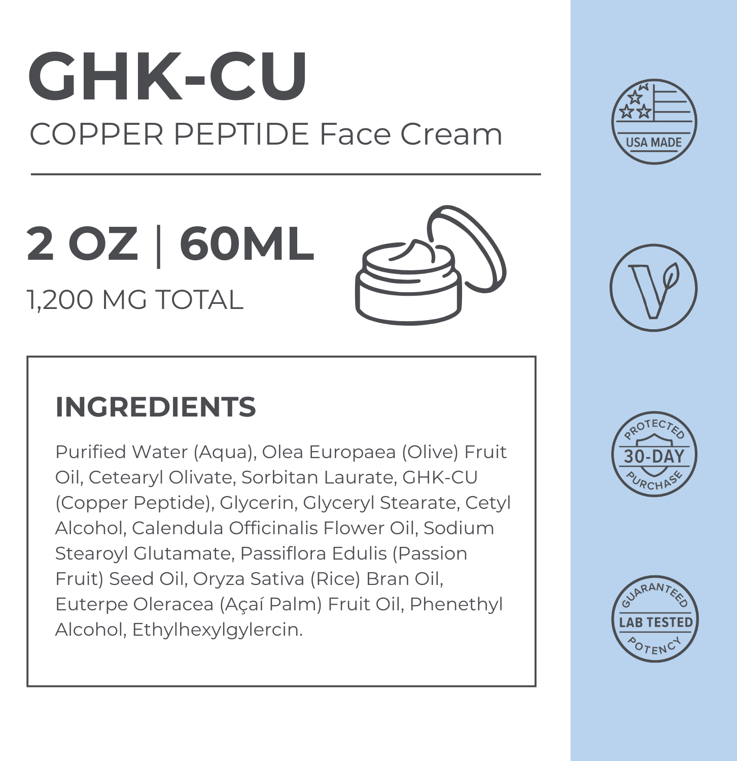 GHK-Cu Copper Peptide Face Cream