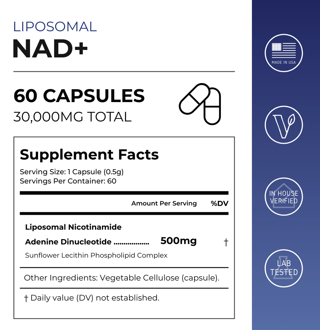 Liposomal NAD+ Capsules