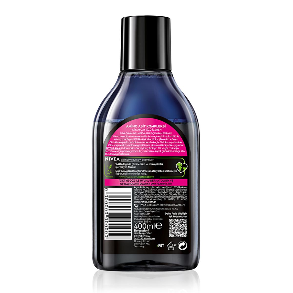 Nivea Two-Phase Micellar Waterproof Expert Makeup Remover - Gentle, Effective, Fragrance-Free Solution for Sensitive Skin