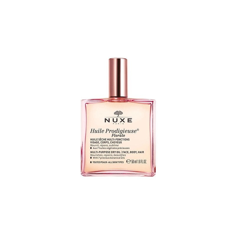 Nuxe Huile Prodigieuse Floral: Multi-Purpose Dry Oil for Radiant Skin & Hair - 96.9% Natural, Anti-Oxidant, Floral Scented - 50ml